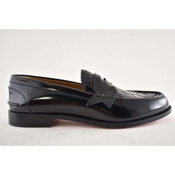 Christian Louboutin Penny Flat Black Croc Calf Leather Slip On Dress Loafer 42 9 main image 13